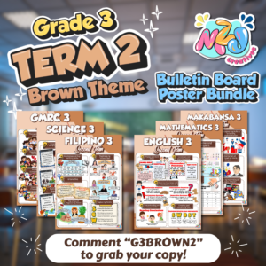 Grade 3 Second Term Bulletin Board Poster Set – Brown Theme | Updated Budget of Work Aligned | 6 Ready-to-Print Classroom Posters