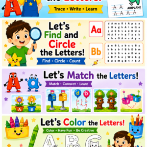 Kindergarten Activity Pack-Alphabet A to Z, Ñ, NG