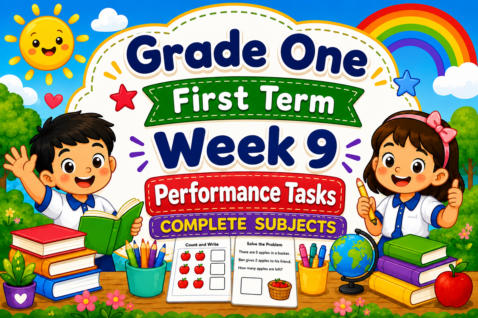 PERFORMANCE TASKS FOR GRADE 1 Term 1 (First Term) Week 9 COMPLETE SUBJECTS