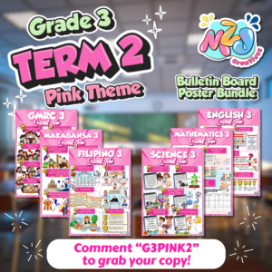 Grade 3 Second Term Bulletin Board Poster Set – Pink Theme | Updated Budget of Work Aligned | 6 Ready-to-Print Classroom Posters