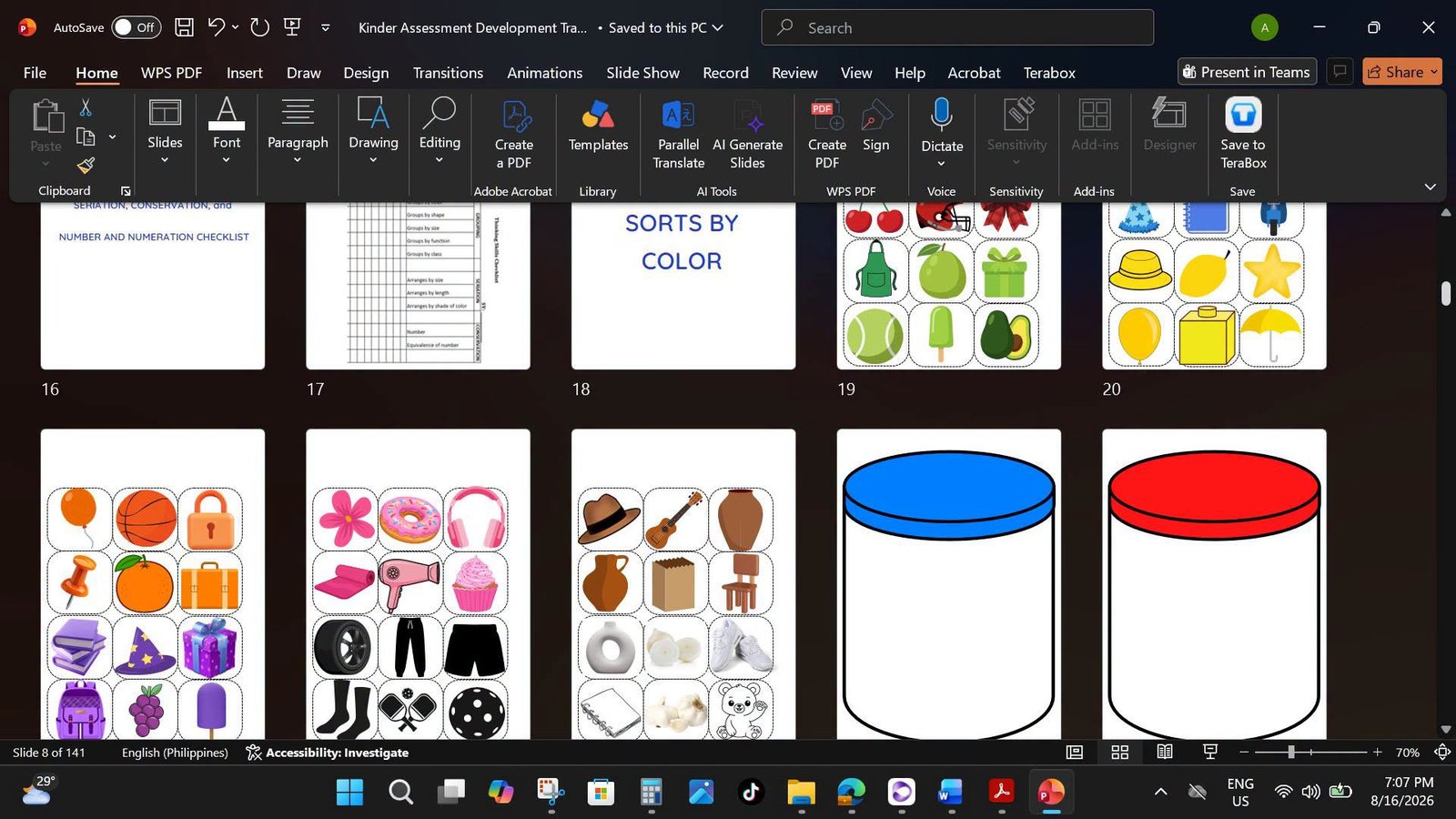 Kinder assessment development tracker booklet & teachers’ printable materials - 163 slides editable ppt - Image 9