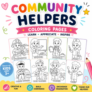 Community Helpers Coloring Pages PDF