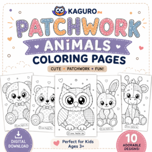 Patchwork Animals Coloring Pages
