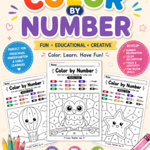 Color by Number Printable Worksheets