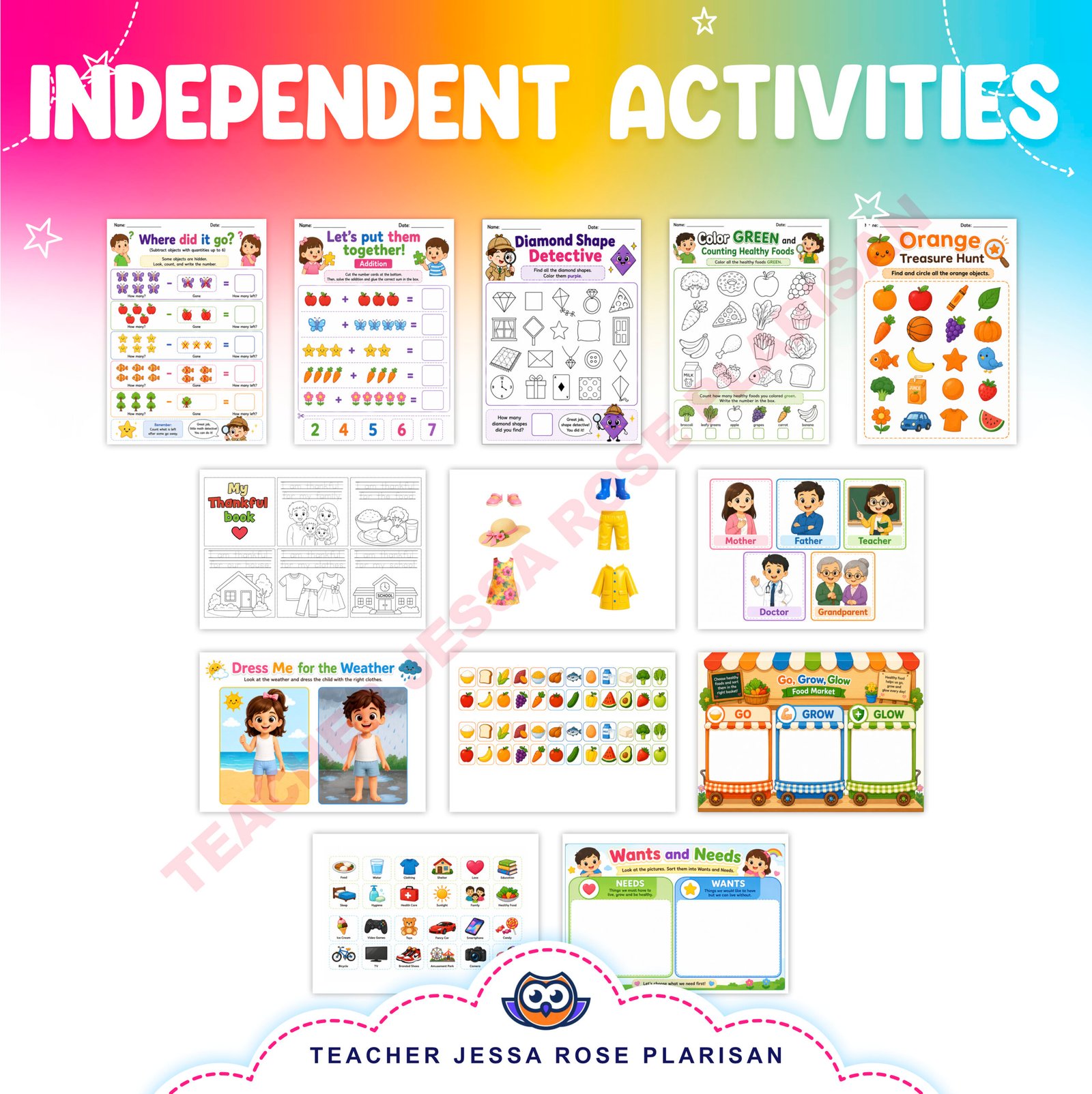 WEEK 9 - KINDERGARTEN FIRST TERM COMPLETE PACKAGE - Image 4