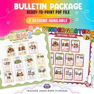 Kindergarten Term 2 Bulletin Design - Ready to print PDF files
