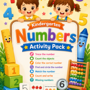 Kindergarten Number Activity Pack