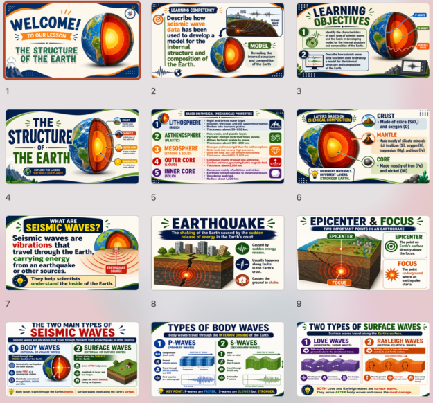 🌍 NEW! Structure of the Earth | Grade 9 Science PowerPoint 📚