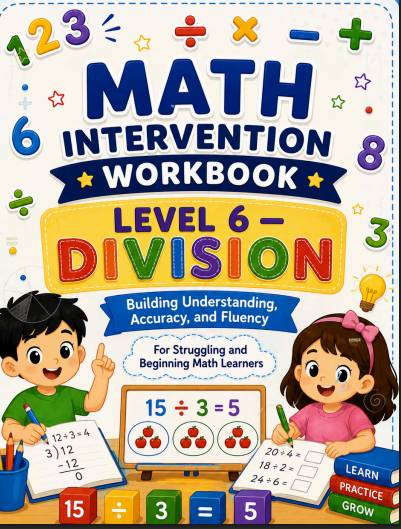 Math Intervention Workbook LEVEL 6- DIVISION
