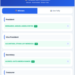 Automated Classroom Election V1 ( Online Election)