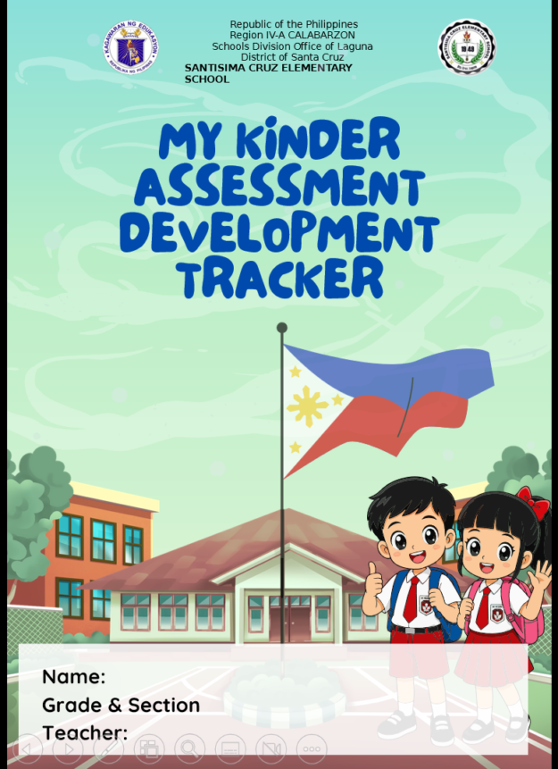 Kinder assessment development tracker booklet & teachers’ printable materials - 163 slides editable ppt