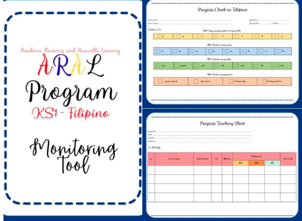 ARAL program Monitoring Tool for KS1 Filipino