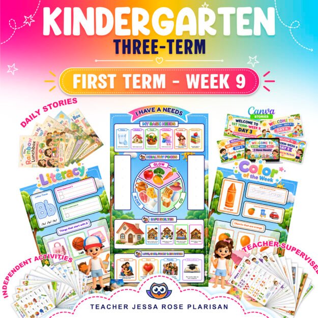 WEEK 9 - KINDERGARTEN FIRST TERM COMPLETE PACKAGE