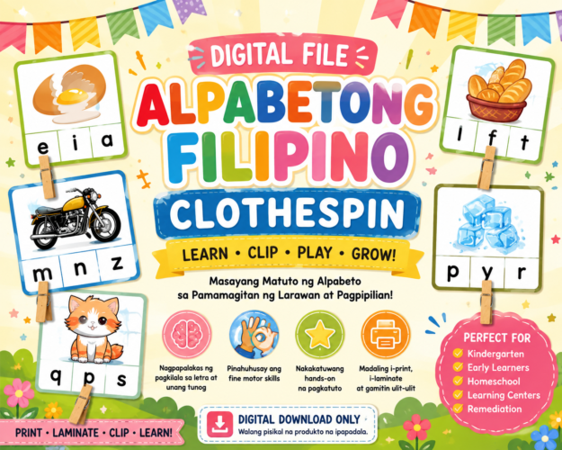 Alpabetong Filipino Clothespin