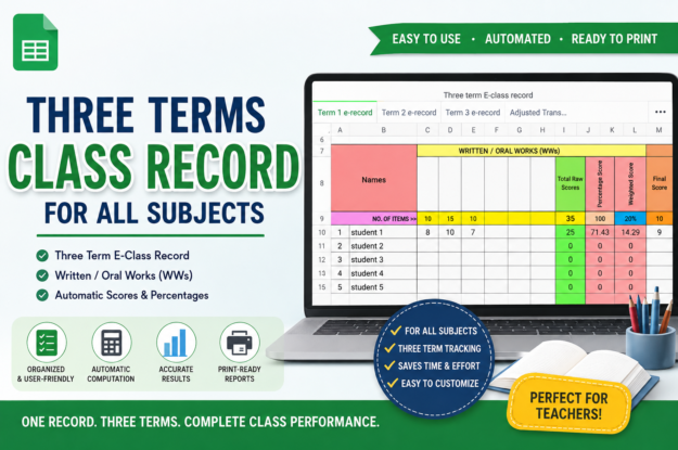 E-Class Record For all subjects (Three Terms)