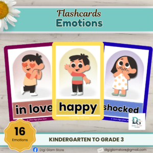 Emotions Flashcards for Kids | Feelings & Emotion Vocabulary Cards | Social Emotional Learning K–Grade 3