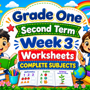 WORKSHEETS FOR GRADE 1 Term 2 (Second Term) Week 3 COMPLETE SUBJECTS