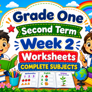 WORKSHEETS FOR GRADE 1 Term 2 (Second Term) Week 2 COMPLETE SUBJECTS