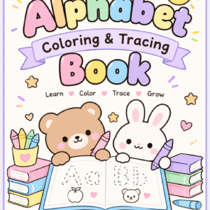 Alphabet A to Z Coloring and Tracing Book for Kids