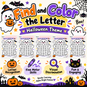 Find and Color the Letter – Halloween Theme