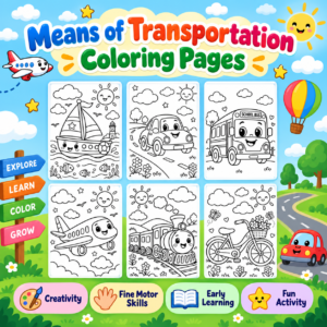 Means of Transportation Coloring Pages