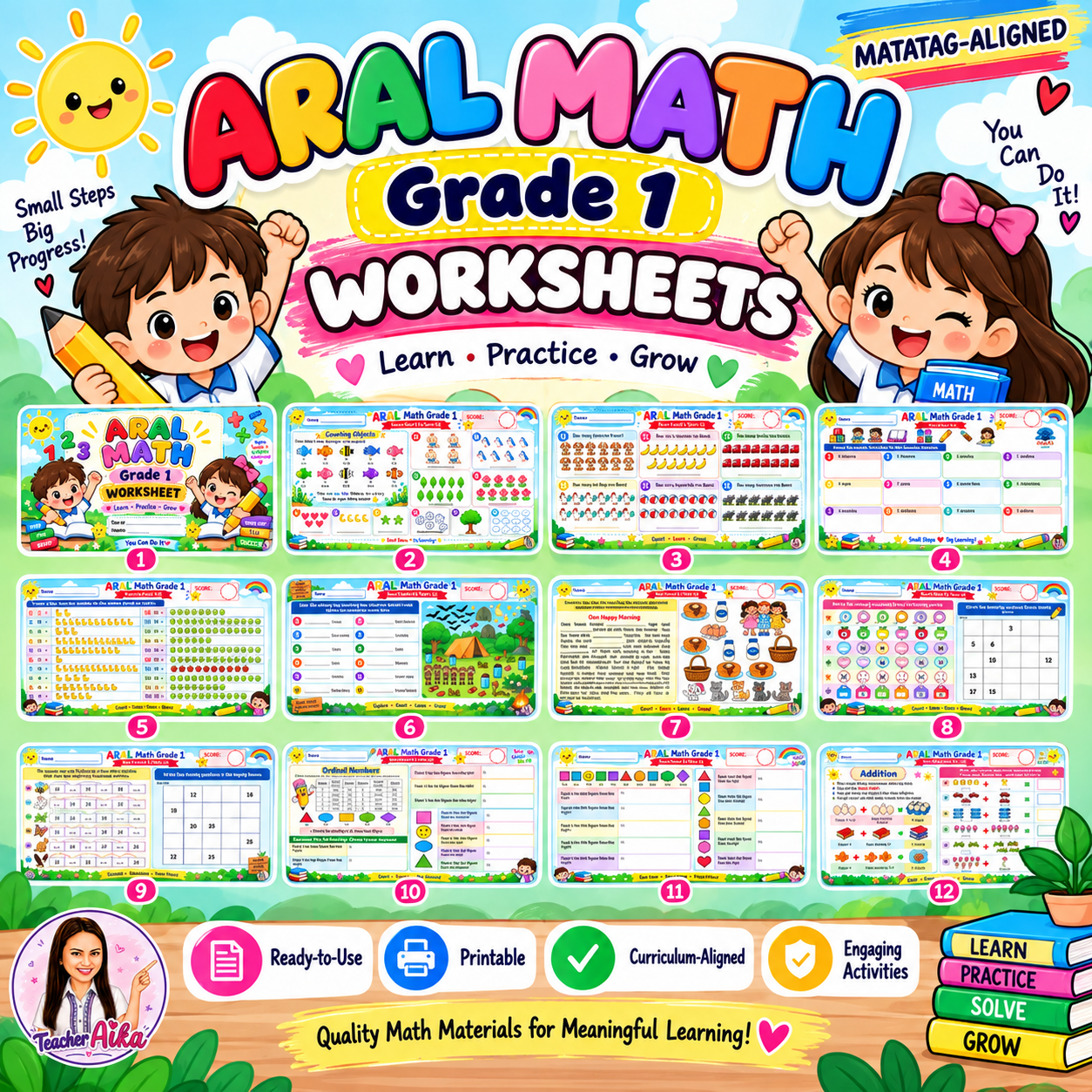 ARAL MATH PROGRAM GRADE 1 WORKSHEETS POWERPOINT PRESENTATION PRINTABLE