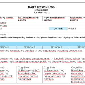 TERM 2 Grade 1 Makabansa DLL Week 1