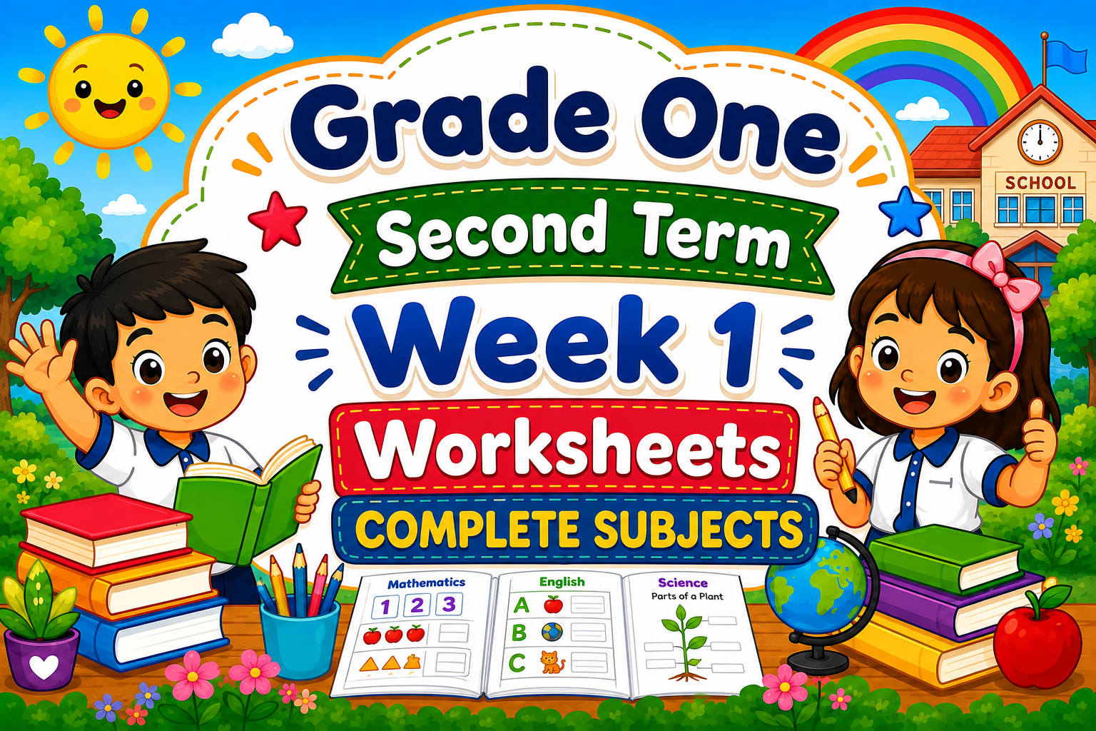 WORKSHEETS FOR GRADE 1 Term 2 (Second Term) Week 1 COMPLETE SUBJECTS