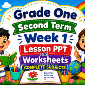 PPT & WORKSHEETS Term 2 (Second Term) Week 1 Grade 1 (COMPLETE SUBJECTS)