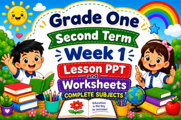 PPT & WORKSHEETS Term 2 (Second Term) Week 1 Grade 1 (COMPLETE SUBJECTS)