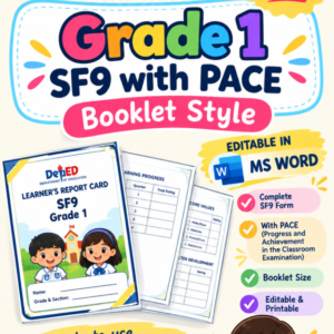 GRADE 1 SF9 WITH PACEFORM BOOKLET STYLE