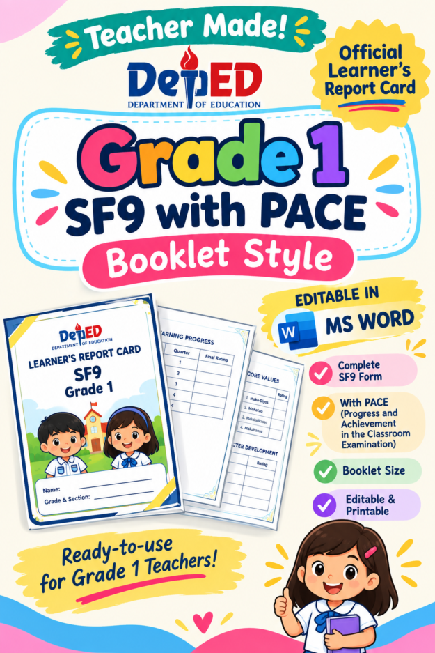 GRADE 1 SF9 WITH PACEFORM BOOKLET STYLE