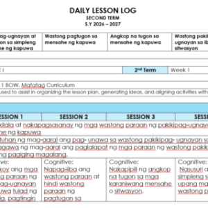 TERM 2 Grade 1 GMRC DLL Week 1