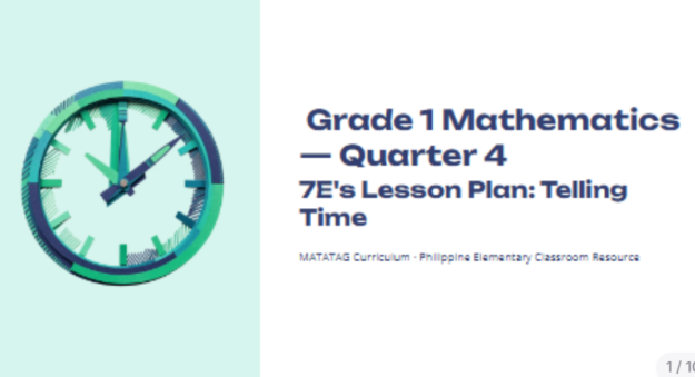 Grade 1 Math : Time