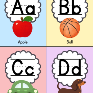 Pastel Alphabet Cards (Scallop)