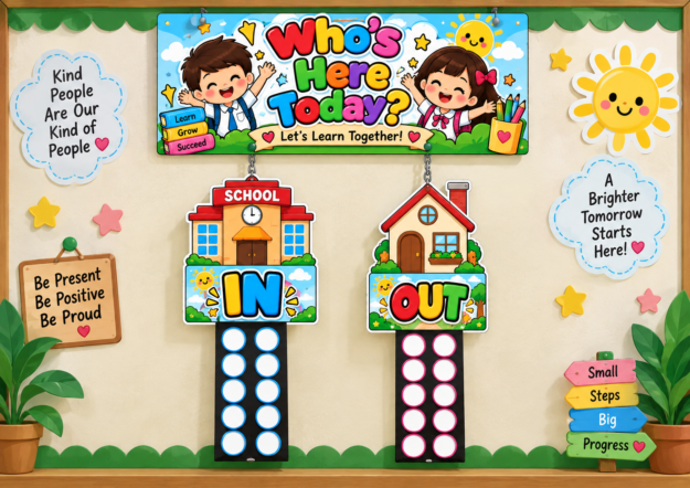 Who’s Here Today? – Interactive Classroom Attendance Display | Printable Classroom Decor