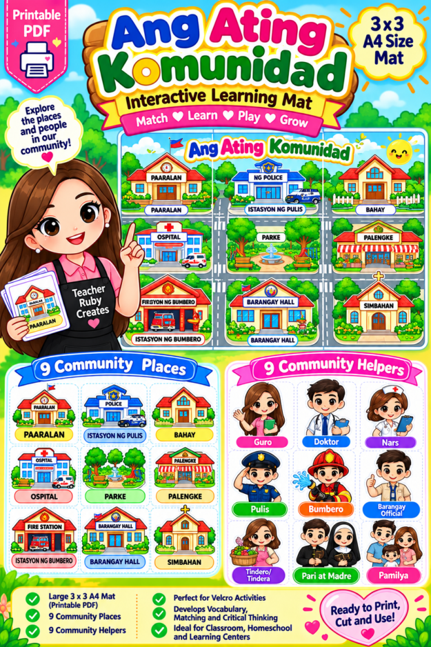 🏘️ Ang Ating Komunidad – Interactive Community Learning Mat