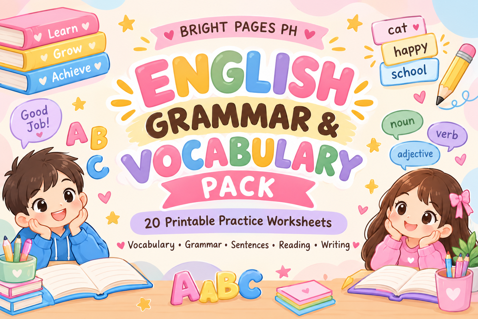 English Grammar & Vocabulary Packs: Master English Fluency & Boost Scores