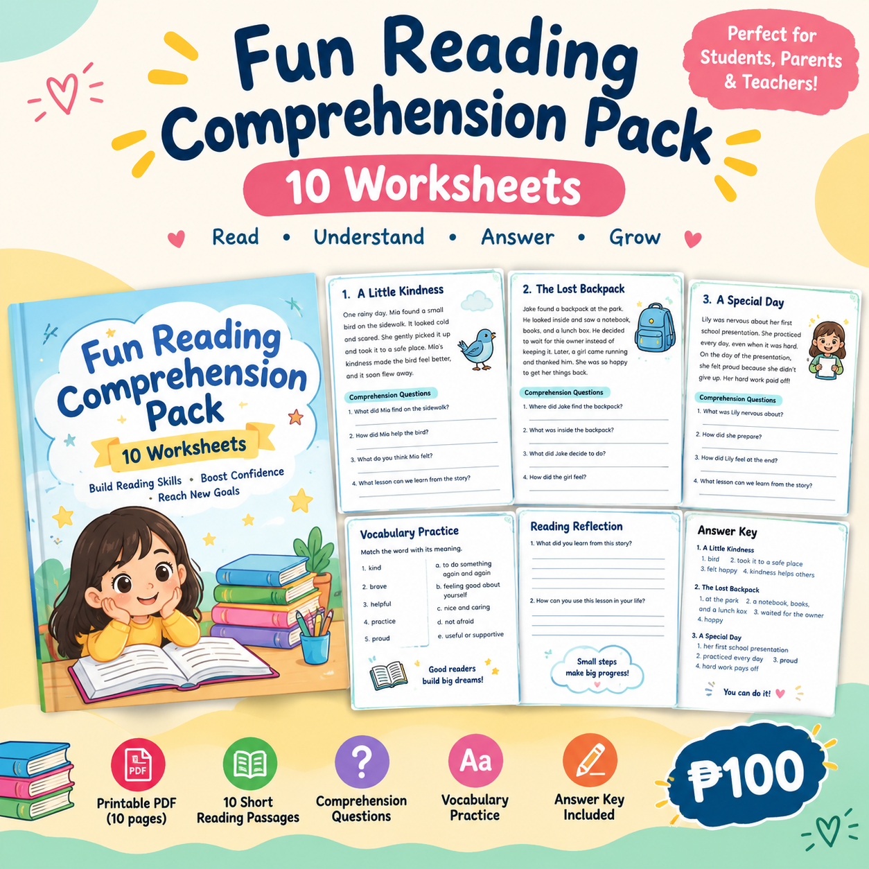 Fun Reading Comprehension Pack - Engaging Activities for Kids