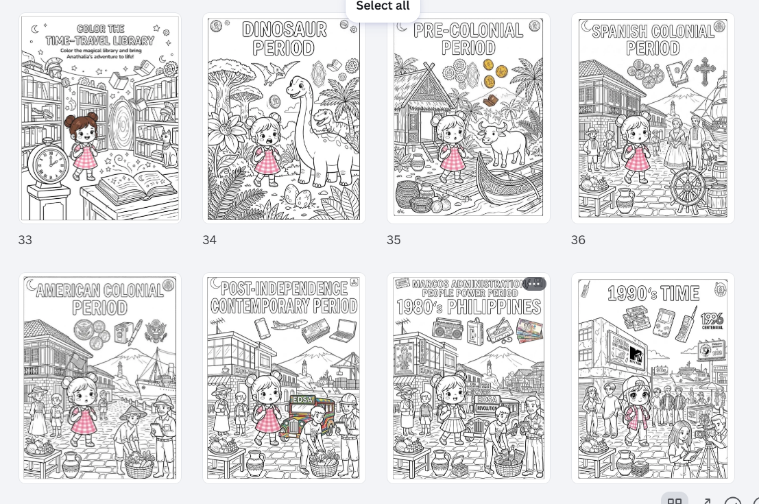 ANATHALIA AND THE TIME-TRAVELING LIBRARY (Story Book/Coloring Book) - Image 2