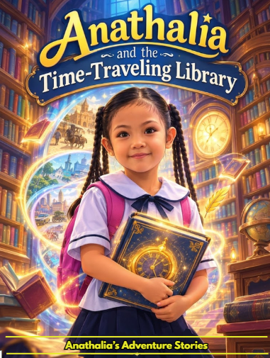 ANATHALIA AND THE TIME-TRAVELING LIBRARY (Story Book/Coloring Book)