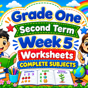 WORKSHEETS FOR GRADE 1 Term 2 (Second Term) Week 5 COMPLETE SUBJECTS