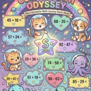 20-Page Math Workbook for 1st and 2nd Graders, Addition and Subtraction Practice (PDF)