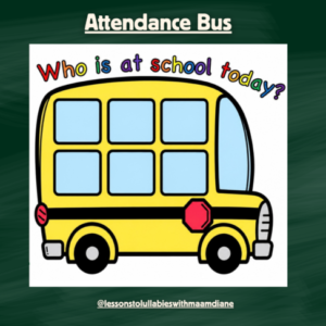 Kindergarten Attendance Bus | Printable Attendance Chart