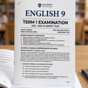 ENGLISH 9 TERM 1 Examination Package (TOS, Test questions, Review Quiz,Reviewers)
