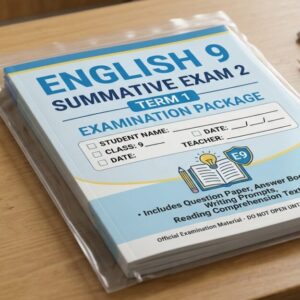 ENGLISH 9 TERM 1 Summative Test #2 Package (TOS, Test Questions, Answer Key)