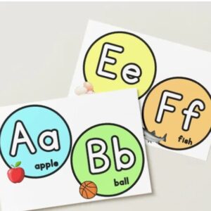Alphabet Poster (Happy Tint Theme - Round)