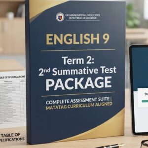 ENGLISH 9 TERM 2 Summative Test #2 Package (TOS, Test Questions, Answer Key, Review Quiz)