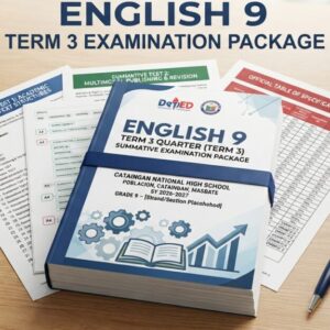 ENGLISH 9 TERM 3 Examination Package (TOS, Test questions, Review Quiz,Reviewers)