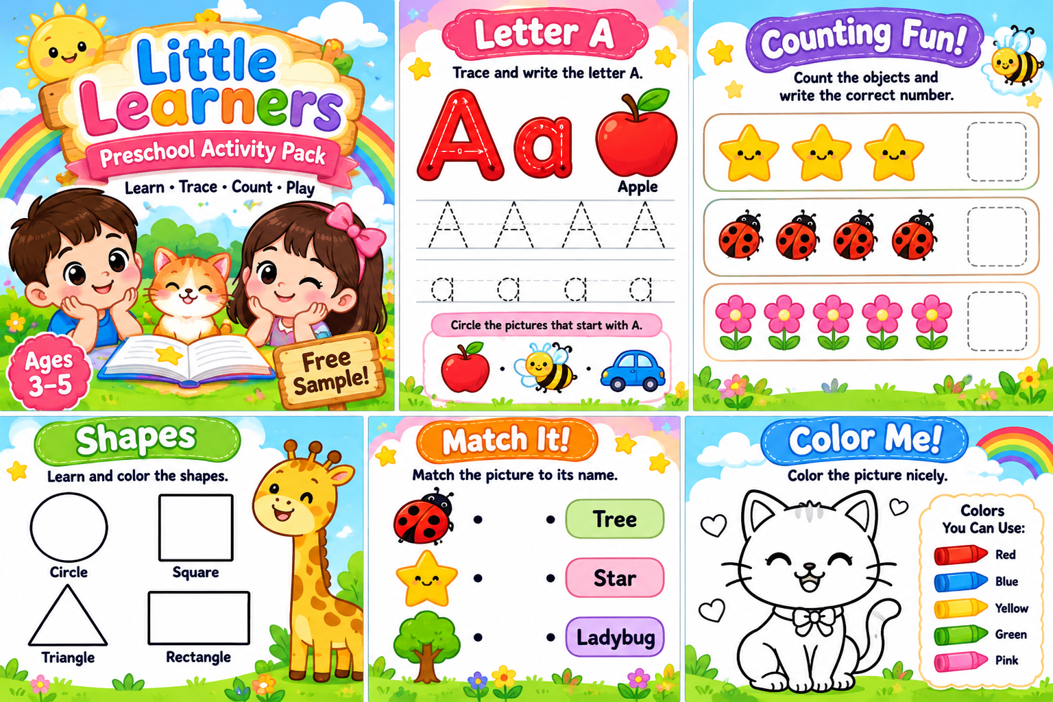 Cute Preschool Activity Pack